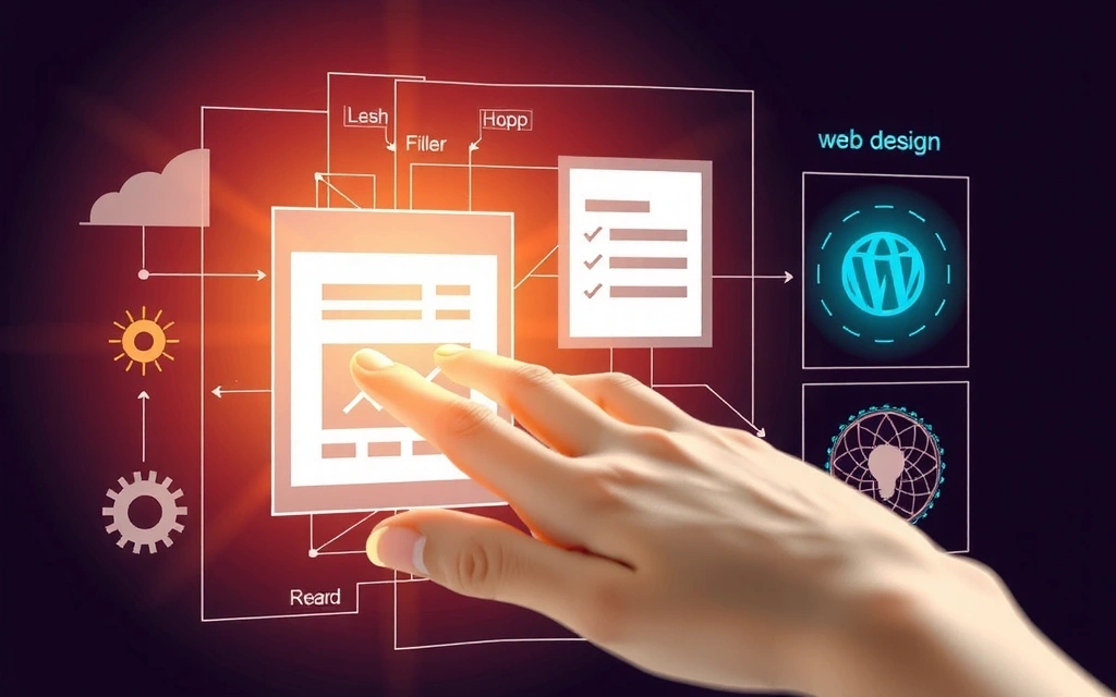 Obrázek, symbolizující umělou inteligenci a webdesign