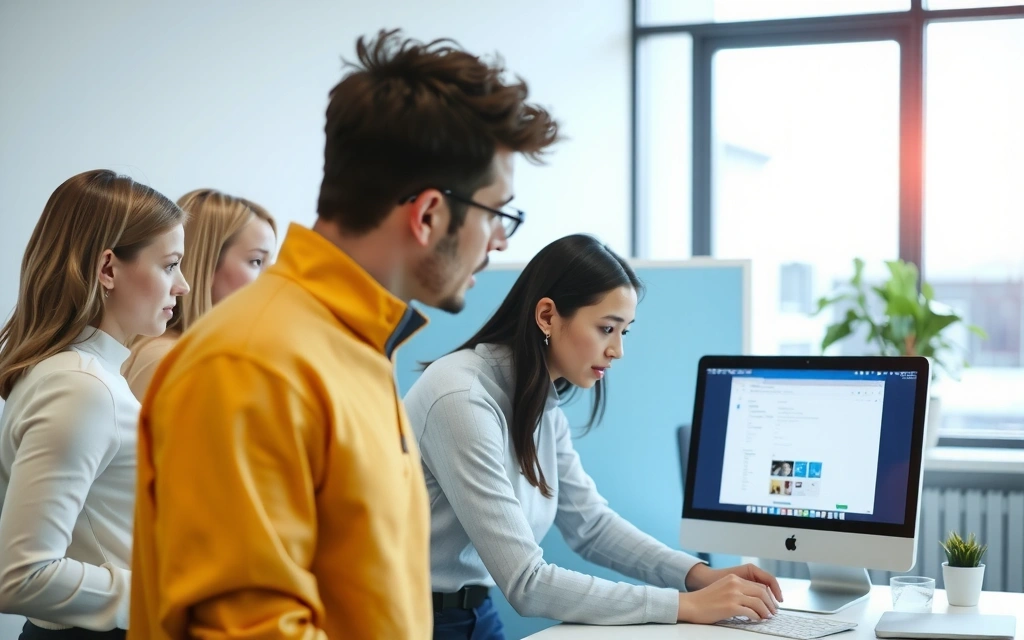 Tým webtonic diskutující nad projektem, symbolizující individuální přístup