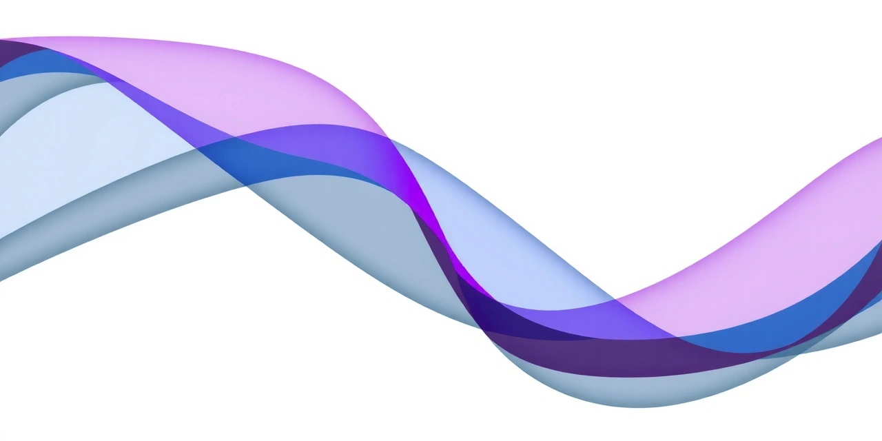 Abstraktní obrázek symbolizující rozmanitost a propojenost digitálních služeb s moderními geometrickými tvary a jemnými barevnými přechody