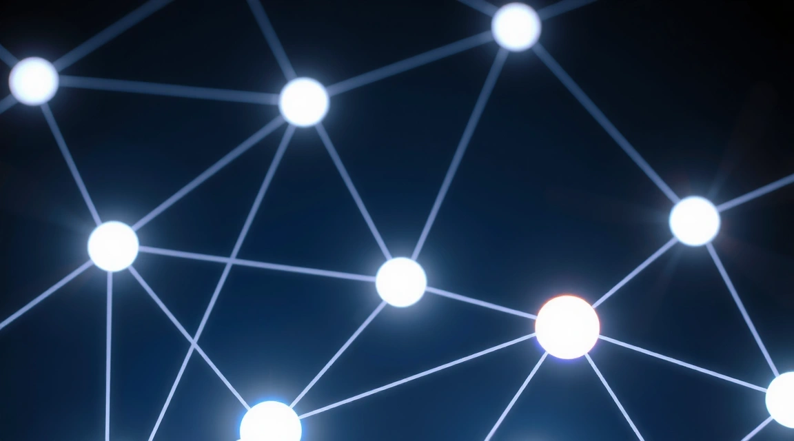 Digitální propojení a síť, symbolizující webové odkazy a vzájemnou provázanost informací.